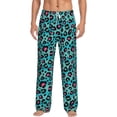 thumbnail image 1 of Kdxio Leopard 1 Print Mens Pajama Pants Set Sleep & Lounge Pants, PJ Bottoms with Pockets and Button Fly-Small, 1 of 6