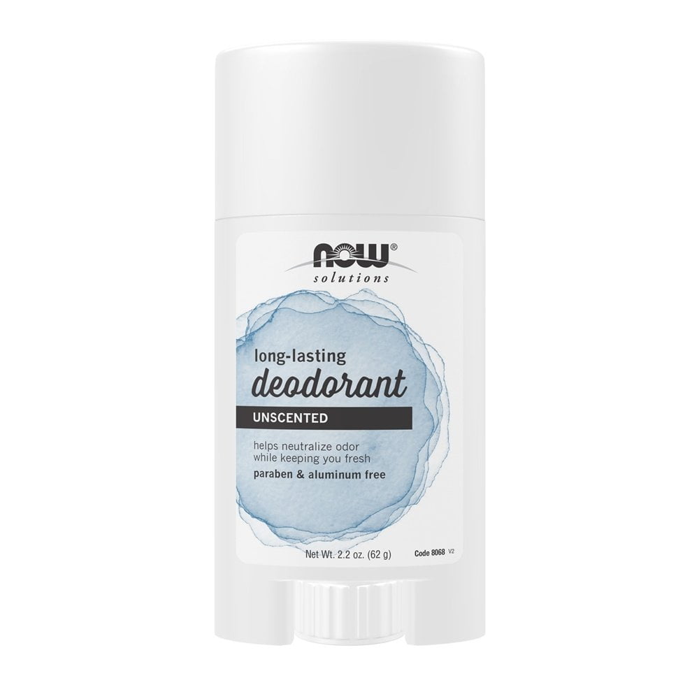 Now Foods Solutions Long-Lasting Deodorant Unscented 2.2 oz Stick