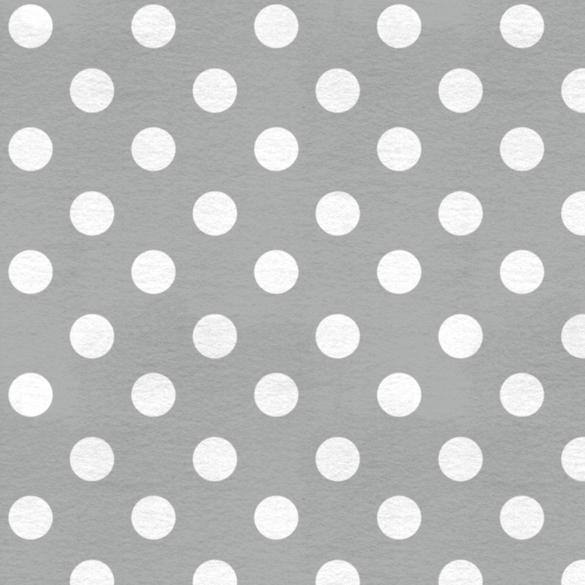 Mainstays 58' x 1.5 yd 100% Polyester Lux Anti-pill Fleece Polka Dots Sewing & Craft Fabric Precut, Gray/White