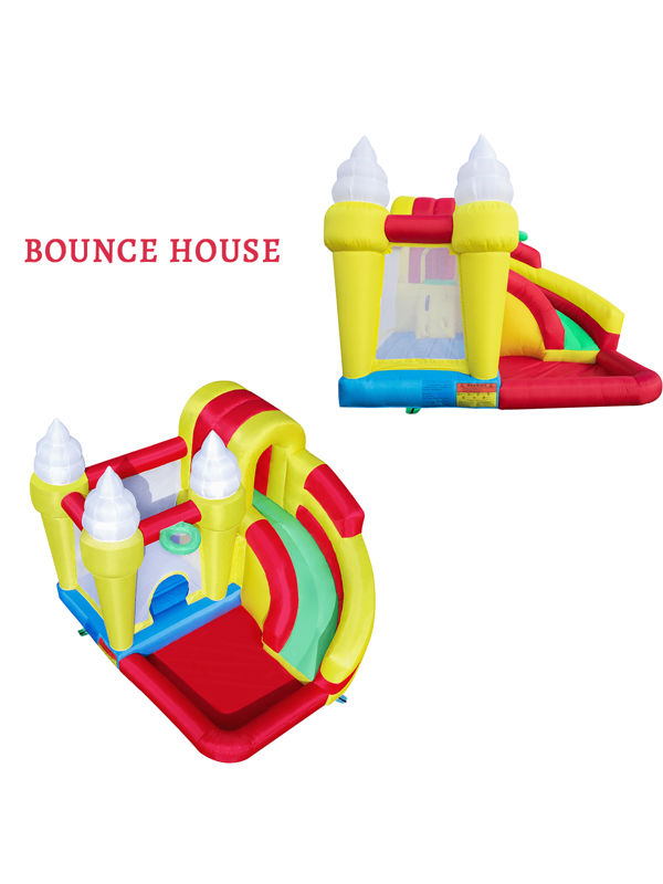 Air Bounce House,Inflatable Bouncer Outdoor Playhouse with Slide