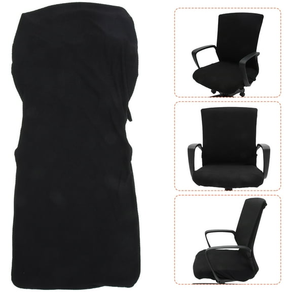 Office Chair Stretch Cover Protector Elastic Desk Computer Armchair Slipcover Stretchable Cover for Home Black