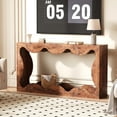 thumbnail image 7 of Danolapsi 63 Inch Console Table for Entryway,  Slim Wood Scalloped Sofa Table Behind Couch with Storage Shelf, Farmhouse Hallway Furniture for Entrance, Living Room, Aprtment, 7 of 7
