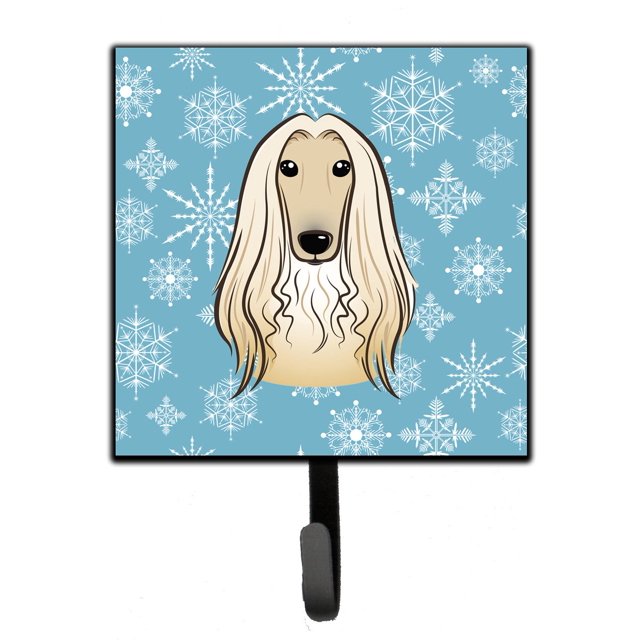 ""Caroline'S Treasures Bb1678Sh4 Correa O Llavero Para Perro Afgano Con Forma De Copo De Nieve, Pequeño, Multicolor""