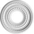 thumbnail image 5 of Ekena Millwork 10"OD x 3 1/2"ID x 3/4"P Cole Thermoformed PVC Ceiling Medallion (Fits Canopies up to 4 1/4"), Universal Aged Metallic Weathered Steel, 5 of 10
