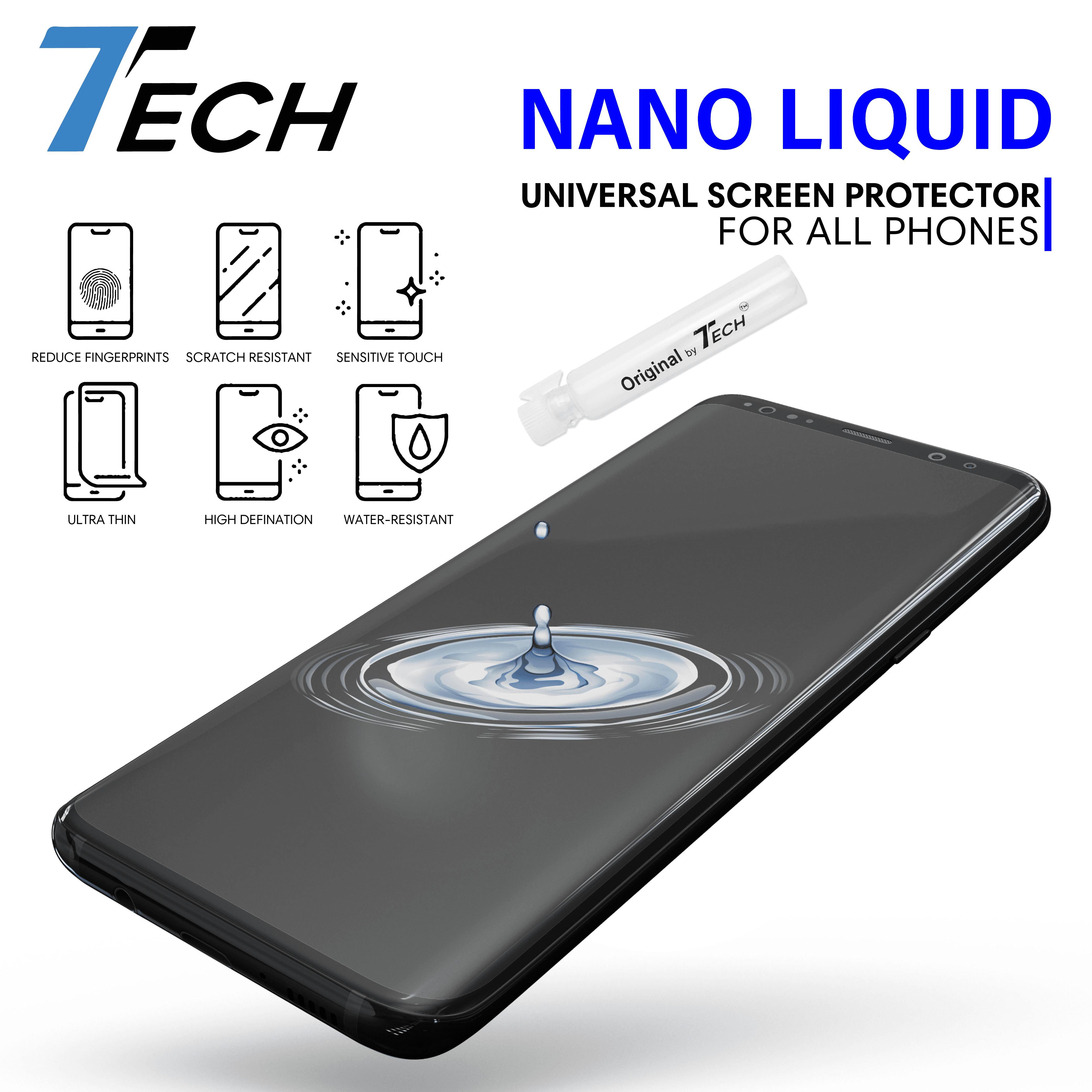 7tech Original Nano Liquid Glass Screen Protector 5ml Walmart Com