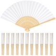thumbnail image 1 of Pack Of 12 Hand Fans White Fans Wedding Guests Paper Fans Folding Fans For Wedding, Birthday, Party, 1 of 4