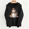 thumbnail image 4 of SEROYE Womens Christmas Print Sweatshirts Snowman Graphic Hoodie Long Sleeve Pullover Casual Holiday Festival Tops (XL, Black Christmas 03), 4 of 5