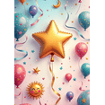thumbnail image 6 of LUUFILx Colorful Star Balloons Backdrop Background for Birthday Party Decorations Photography Props Happy Celebration Festive Decor Event Supplies Banner, 6 of 7