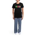 thumbnail image 4 of CafePress - Peace Love Basketball Women's Dark Pajamas - Women's Short Sleeve Print T-Shirt and Pants Dark Cotton Pajama Set, 4 of 7