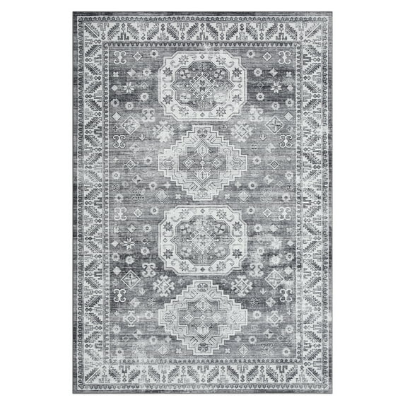 Area Rugs,Non-Slip Boho Floral Rugs,Washable Rug, for Living Room, Bedroom, Bathroom, Kitchen, Floor Decoration Carpet Mat