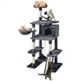 thumbnail image 3 of Yaheetech 70''H Multilevel Cat Tower with Basket Hammock Cat Ladder for Large Cats, Dark Gray, 3 of 9
