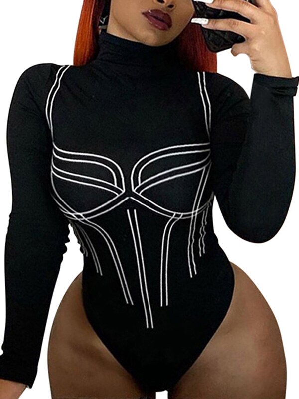 Download DYMADE - DYMADE Women's Mock Neck Bodysuit - Walmart.com ...
