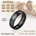 thumbnail image 6 of ChainsProMax Men/Women Classic Plain Ring, 2/4/6/8mm Wedding Band, Gold Plated/Stainless Steel/Black, 6 of 8