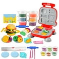 thumbnail image 1 of DEBGFS 22Pcs Playdoh Tools Food-Safe Quality Modeling Clay Simple-to-Use Fun Playdough Accessories Imaginative Developmental Playdough Sets for Kids with 8Pcs Clay,16pcs, 1 of 5