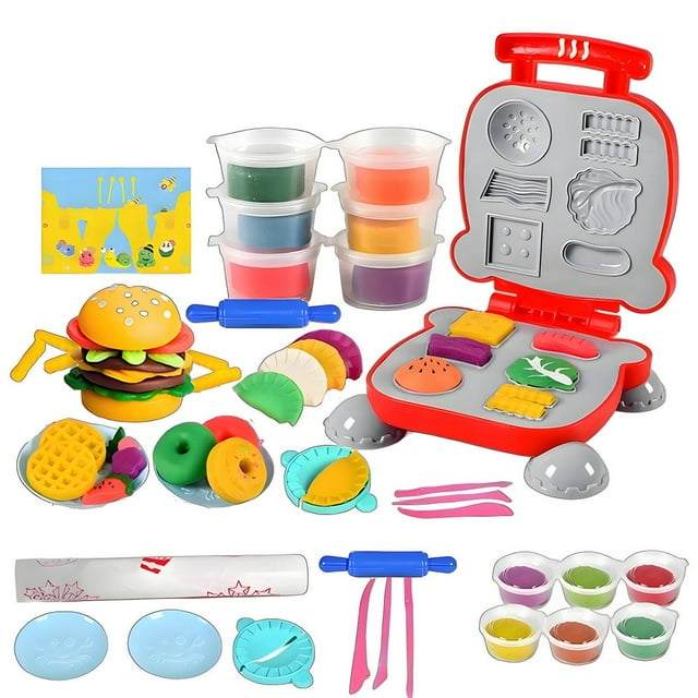 Bamboohart 22Pcs Playdoh Tools Food-Safe Quality Modeling Clay Simple-to-Use Fun Playdough Accessories Imaginative Developmental Playdough Sets for Kids with 8Pcs Clay