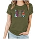 thumbnail image 1 of Mujeres Manga Corta de Verano Tops Día de San Valentín Impreso Cuello Redondo, Camisa de Moda Casual Blusa, 1 of 6