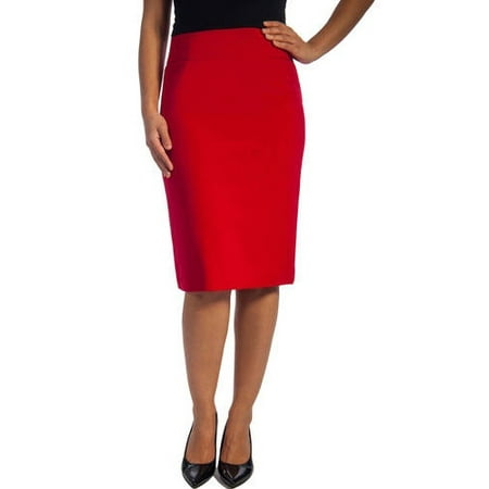 Belted Pencil Skirt - Women's Classic Career Suiting Pencil Skirt