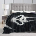 thumbnail image 4 of Ghost-Face Throw Blanket,Horror Movie Flannel Blanket for Kids Couch Bed 60" x 80", 4 of 7