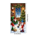 thumbnail image 3 of Funda de puerta navideña de 35x72 pulgadas - Cortina navideña para Santa Claus para decoración de puertas y paredes, tela de poliéster, fácil de instalar, 3 of 6
