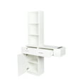 thumbnail image 6 of Modern Vanity Desk with Lights Makeup Vanity Dressing with Mirror Large Storage Space White, 6 of 6