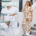 thumbnail image 5 of Yspwyqan Corgi Paw Print Scrubs for Women Set, 2 Piece V-Neck Short Sleeve Scrub Top & Cargo Pants, Stretchy Breathable Uniforms with 6 Pockets for Nurse Vet Work, Size S, 5 of 7