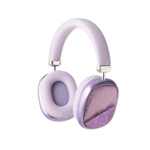 PWRD Purple Liquid Glitter Wireless Over-Ear Headphones