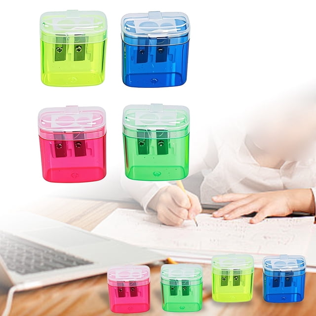 Compact Hole Manual Pencil Sharpener Set for School Home Art Craft Use