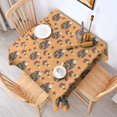thumbnail image 2 of Cute Hedgehog Mushroom Square Tablecloth,Waterproof Square Table Cover,Wipeable Spillproof Washable Table Cover for Home Kitchen Party Decor 52"x52"(132x132cm), 2 of 6