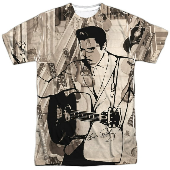 Elvis Presley Guitarman Mens Sublimation Shirt