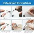 thumbnail image 3 of Hengbo 10Pack Furniture Anchors Family Safety Anti-Tip Anchor Seismic Straps for Proofing to Keep from Falling Dresser Bookcase Tv Stand White, 3 of 10
