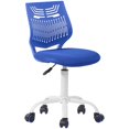 thumbnail image 1 of FurnitureR Favors Swivel Teen Armless Mesh and Plastic Task Chair in Blue, 1 of 8