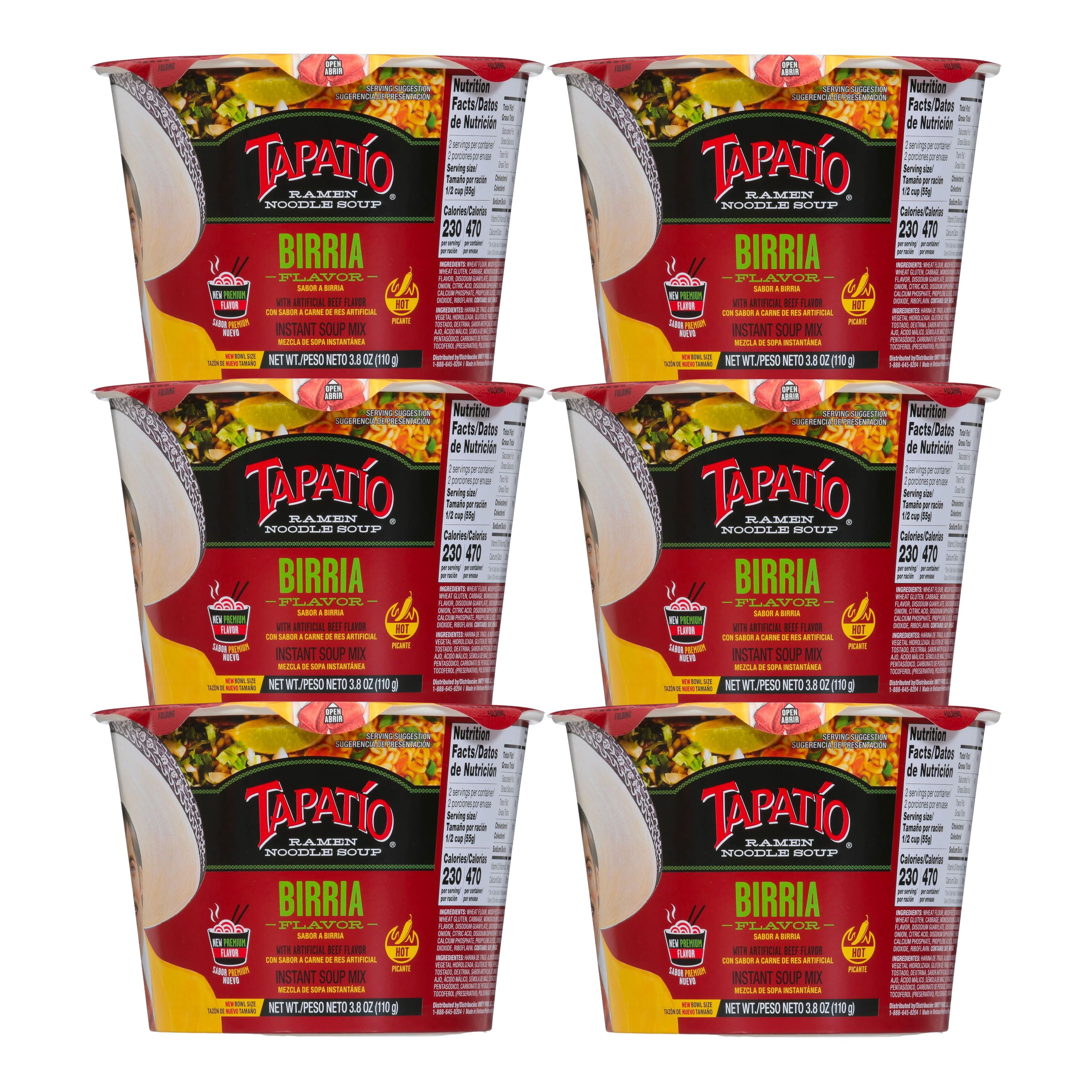 Tapatio Ramen Noodle Soup, Birria Flavor (3.8 oz., Pack of 6)