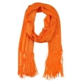 thumbnail image 2 of NYFASHION101 Fashionable Sparkly Glitter Thread Lightweight Tassel Scarf-Orange, 2 of 4