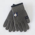 thumbnail image 5 of Guantes de invierno para niños, guantes de montar al aire libre para hombres y mujeres, guantes de punto gruesos y cálidos con forro polar para niños, 5 of 5