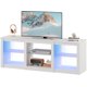 thumbnail image 1 of Living Room Furniture TV Free Shipping TV Bracket with LED Light for TVs up to 65 inches with glass stand for modern home My Lux Decor Round, 1 of 9