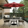 thumbnail image 3 of Flash Furniture Kona Red 9 FT Round Umbrella with 1.5" Diameter Aluminum Pole with Crank and Tilt Function, 3 of 11