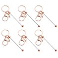 thumbnail image 2 of POINTERTECK 6 Pcs Key Chains Gradient Color Bead Lobster Clip Key Storage Stainless No Deformation Pendant DIY Crafts Jewelry Making Gift Golden One Size, 2 of 13