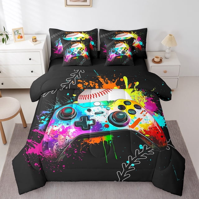 Boys Gamer Bed in a Bag Full,Lightweight 7 Pieces