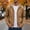 Khaki, variant on Mens Waffle Knit Hoodie Jacket Men Short Full Zip Outer Coat, Front Kangaroo Pocket Drawstring Hood for Casual Lounging Daily Walks Khaki XL
