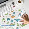 thumbnail image 4 of Long Mouse Pads for Desk,White Dinosaurs Eggs Palms Pattern Desk Mats on Top Of Desks, Desk Mouse Pad Extra Large with 3mm Non-Slip Base and Stitched Edge for Gaming,Office,Work,Home 31.5"x11.8", 4 of 6