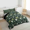 thumbnail image 3 of Homewish Chic Flowers 2pcs Bedding Comforter Set For Kids Teens Adults,Exotic Style Twin Comforter Sets,Retro Vintage Breathable Bedding Set,Ultra Soft Home Decor,Reversible, 3 of 8