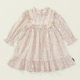 thumbnail image 2 of Odeerbi 2-8 Años Niñas Princesas Vestido Floral Cuello Moño Vestido Infantil Bordado Cuello Redondo Manga Larga, 2 of 9