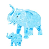 Elephant and Baby Original 3D Crystal Puzzle from BePuzzled, Ages 12 and Up