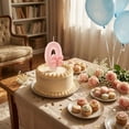 thumbnail image 4 of Decorative Birthday Number Candle Cartoon Style Cake Topper for Anniversary Events Party Supplies Number 0, 4 of 5