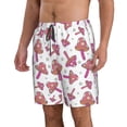 thumbnail image 2 of Kdxio Purple Mushroom Pattern Mens Casual Shorts - Drawstring Summer Beach Sports Shorts for Men, 2 of 9