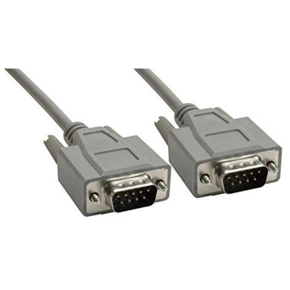 Amphenol CS-DSDMDB09MM-015 9-Pin DB9 Deluxe D-Sub Cable, Shielded, Male/Male, 15, Gray