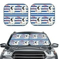 thumbnail image 2 of Xecao Bulldog Friend for Foldable Car Sun Shades (2-Pack) offer sun protection with an easy-fold design for convenient windshield shading., 2 of 7