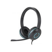 Cyber Acoustics Stereo USB Headset (AC-5008), in-line Controls for Volume & Mic Mute, Adjustable Mic Boom for PC & Mac, Perfect for Classroom or Home