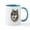 White/Blue Inside, variant on CafePress - Watercolor Grey Gray Wolf Animal Nature Art Mugs - 11 oz Ceramic Mug - Novelty Coffee Tea Cup