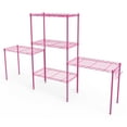 thumbnail image 5 of Ktaxon 5 Tier Layer 59"x21"x11.5" Storage Rack, Wire Shelving Adjustable Steel Storage Rack Organizer Kitchen, Barbie Pink, 5 of 9